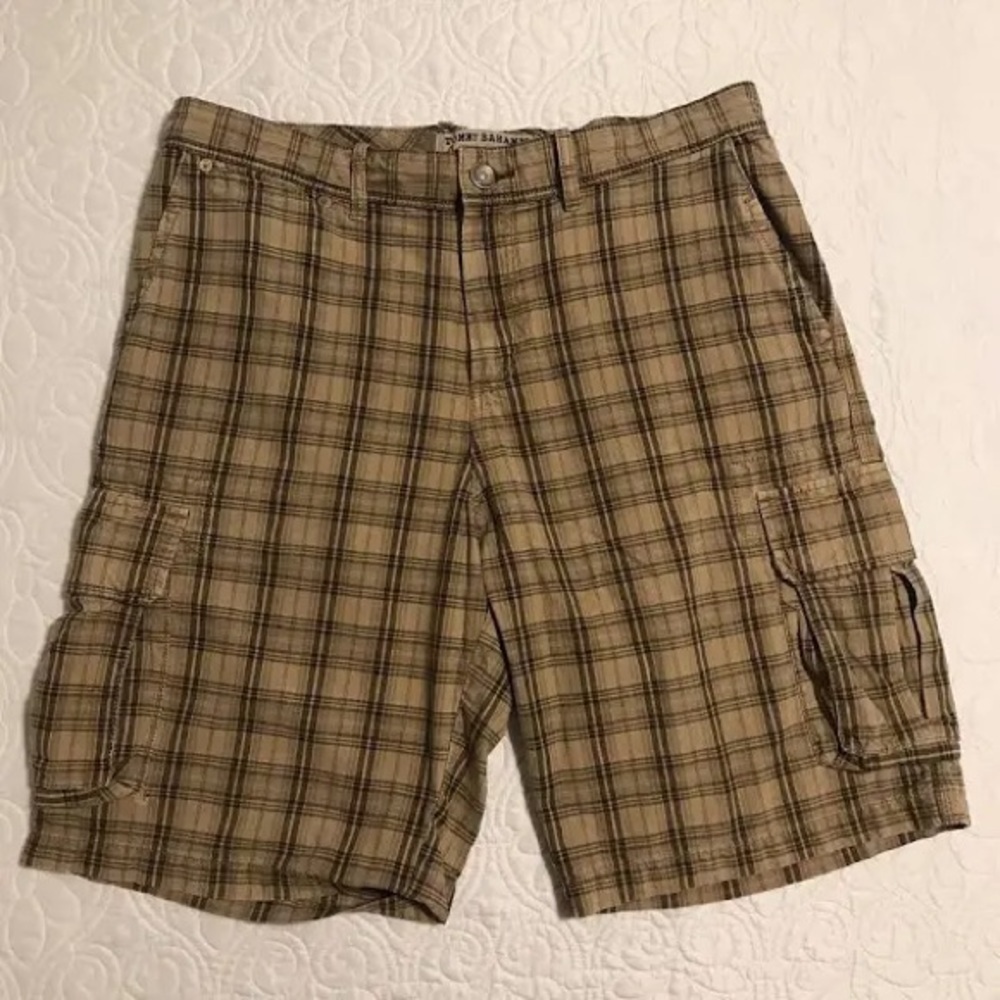 Tommy Bahama Plaid Cargo Shorts Size 35